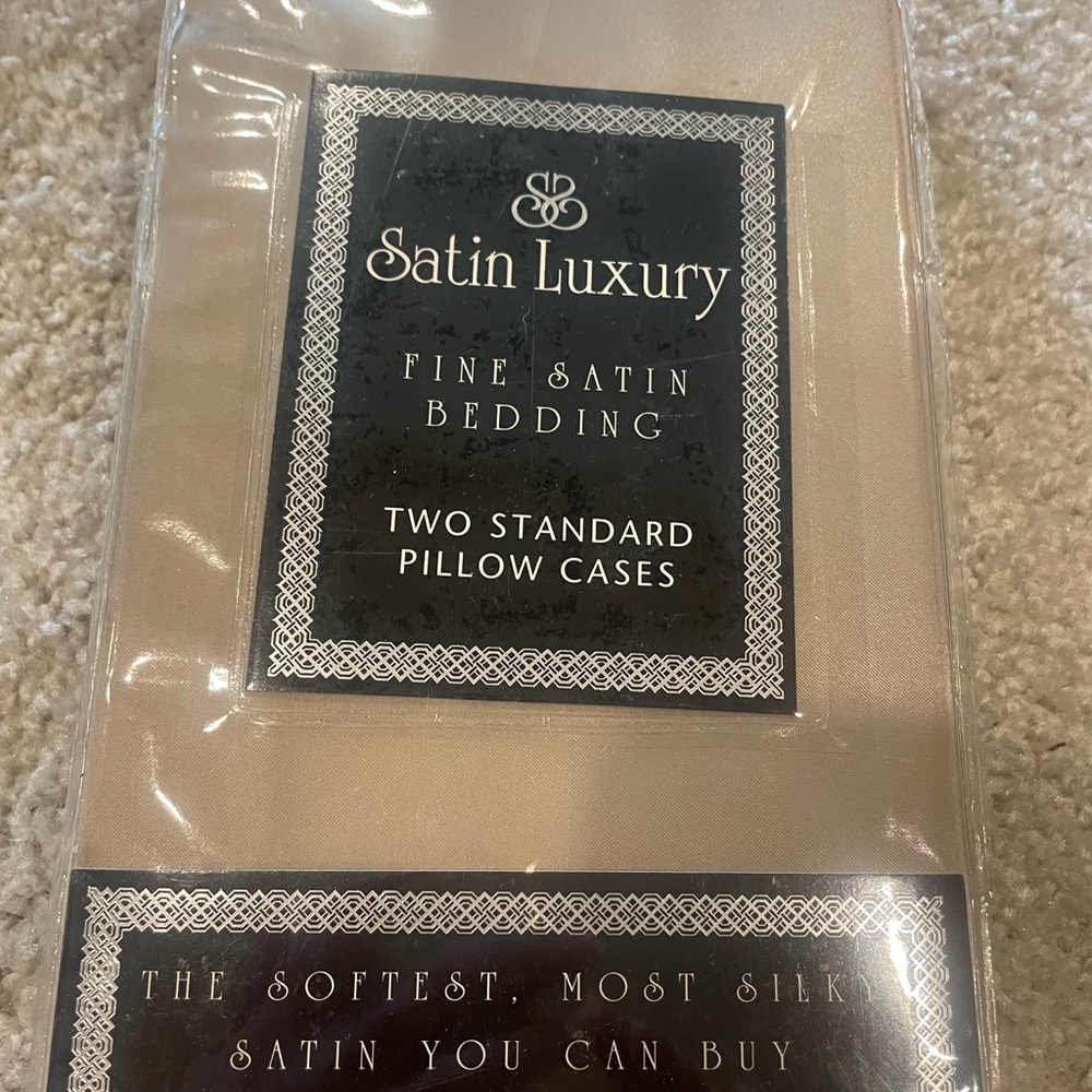 Fine Satin Pillow Cases - Tan
